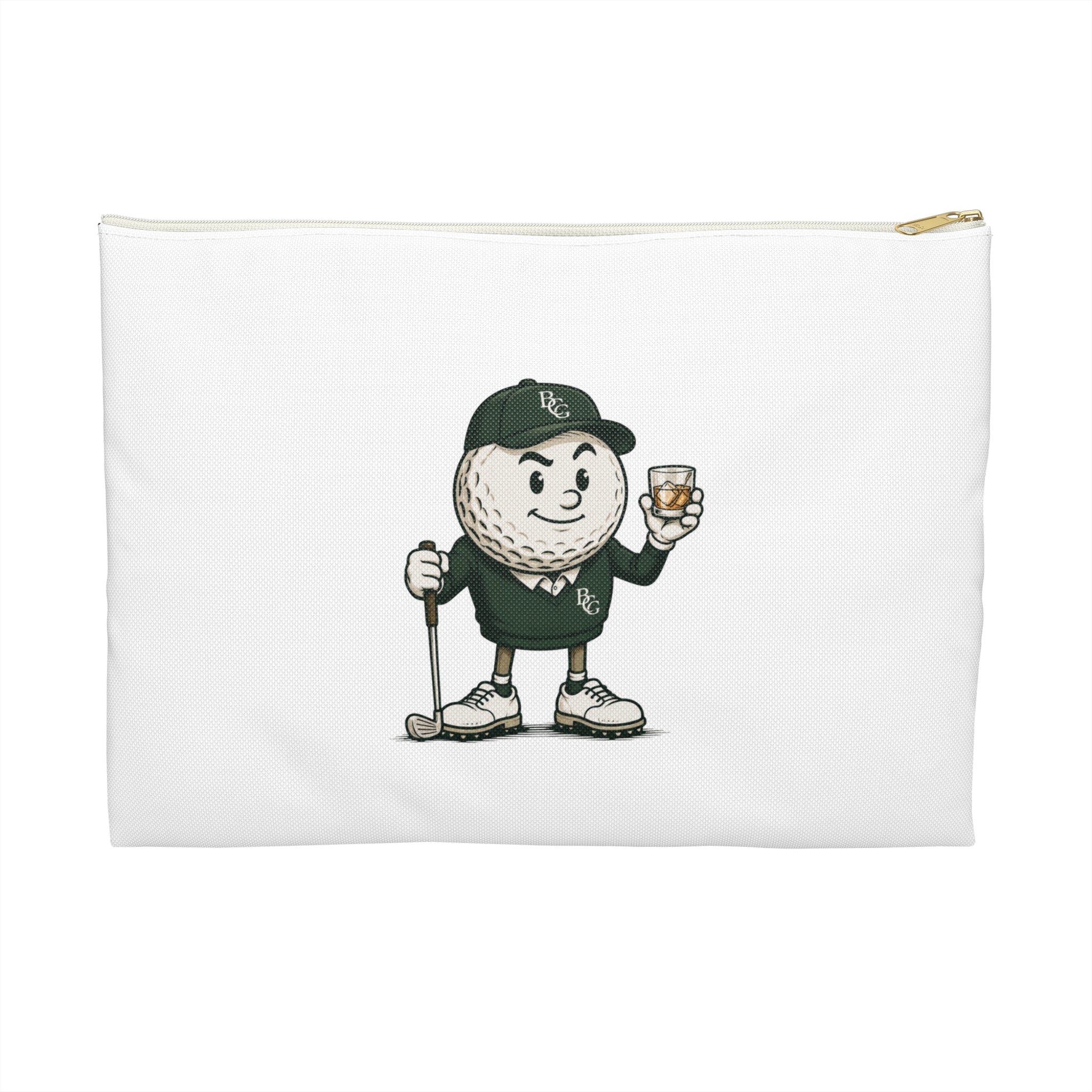 Golf Ball Mascot Accessory Pouch — BCG Ticket Design