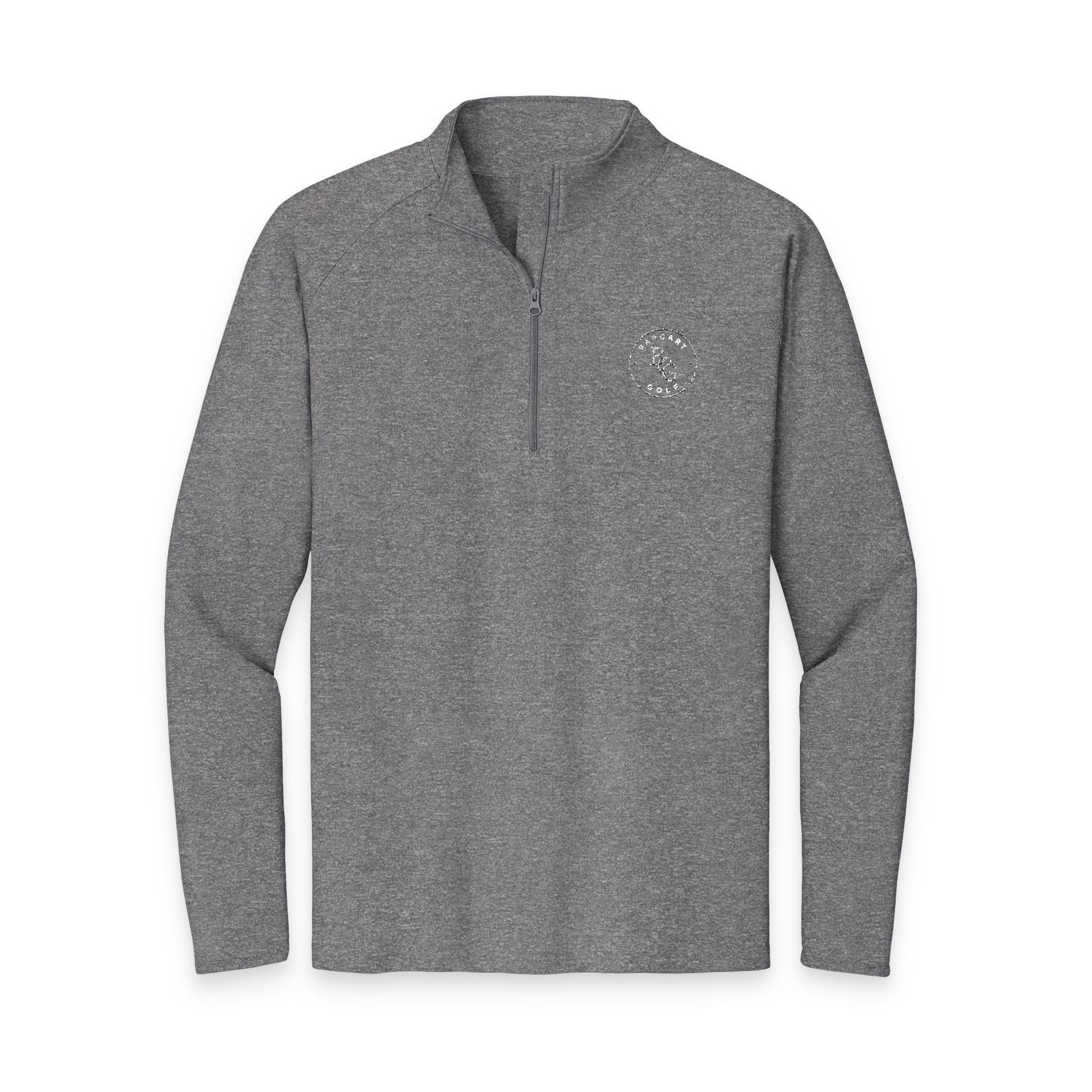 Embroidered Men's Quarter-Zip Pullover - Performance Sport-Wick Stretch