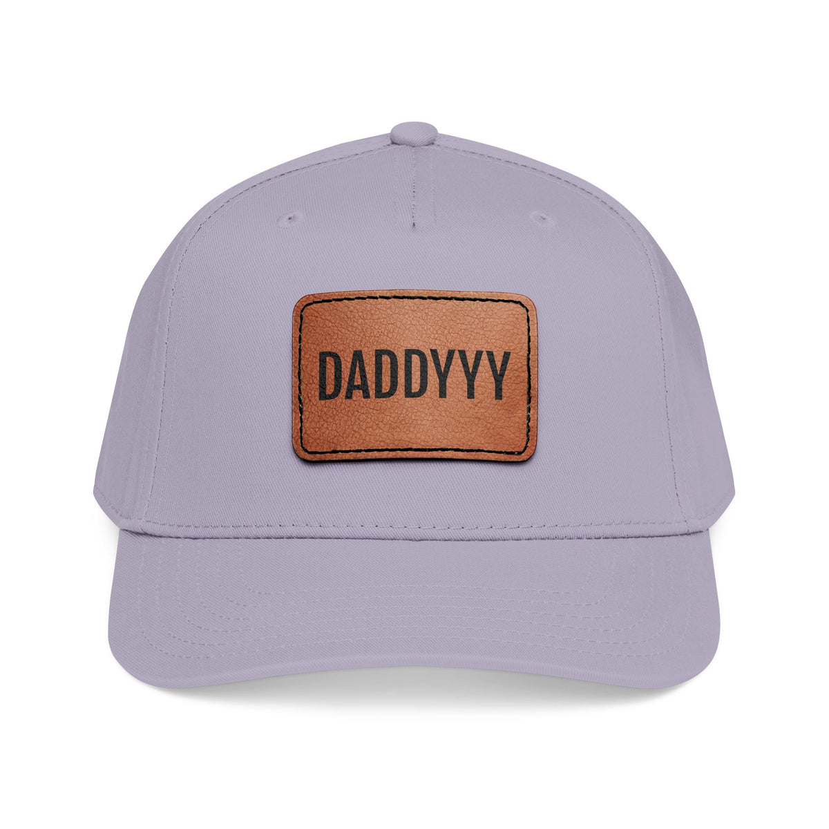 Daddy Leather Patch Baseball Cap — Personalized Dad Hat, Father's Day Gift