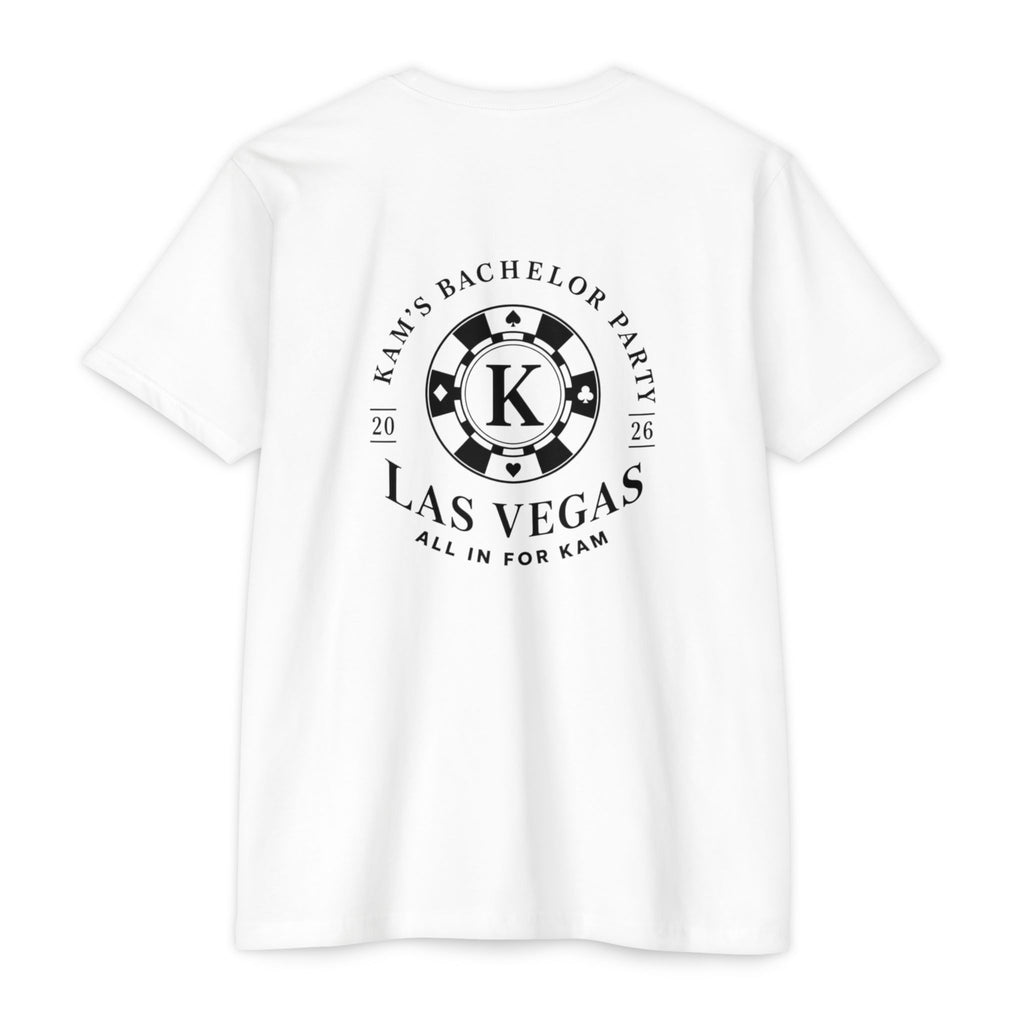 Las Vegas Bachelor Party T-Shirt — Custom 'K' Poker Chip Design 2