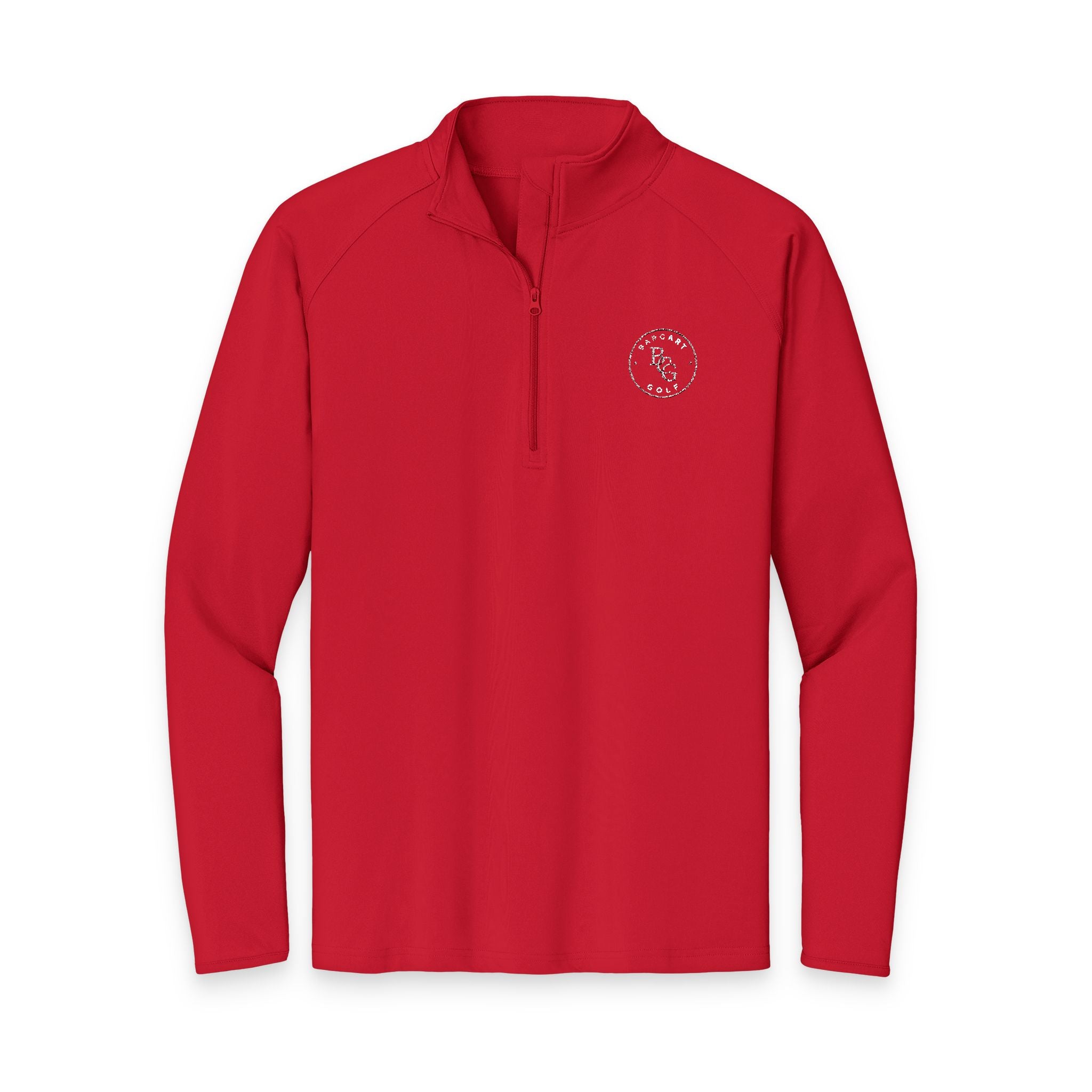 Embroidered Men's Quarter-Zip Pullover - Performance Sport-Wick Stretch