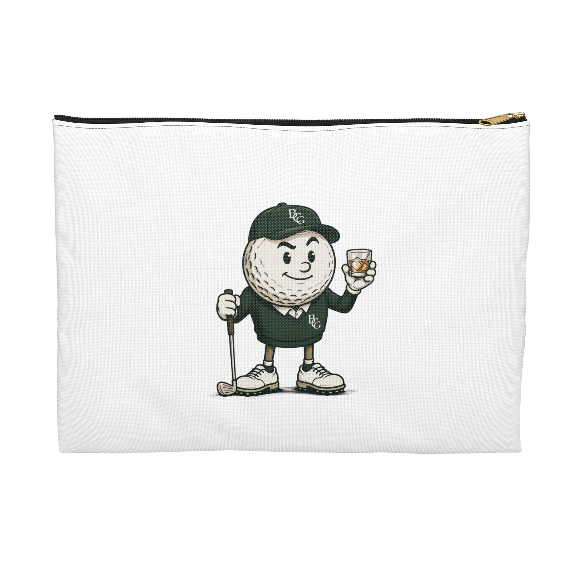 Golf Ball Mascot Accessory Pouch — BCG Ticket Design