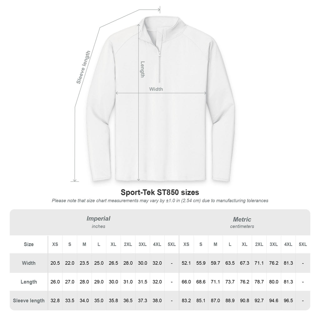 Embroidered Men's Quarter-Zip Pullover - Performance Sport-Wick Stretch